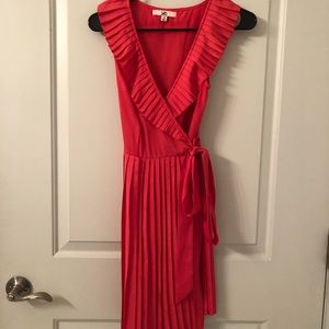 Pleated Wrap Dress